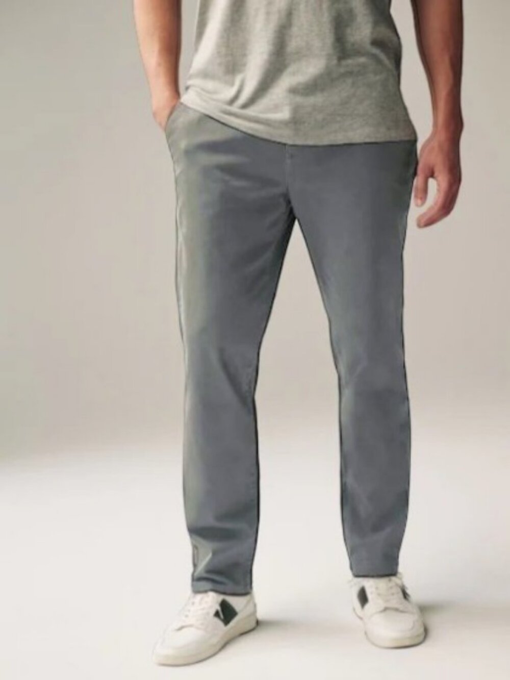 Next straight fit stretch chinos trousers sea salt men's size 30S NWT